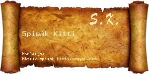 Spisák Kitti névjegykártya